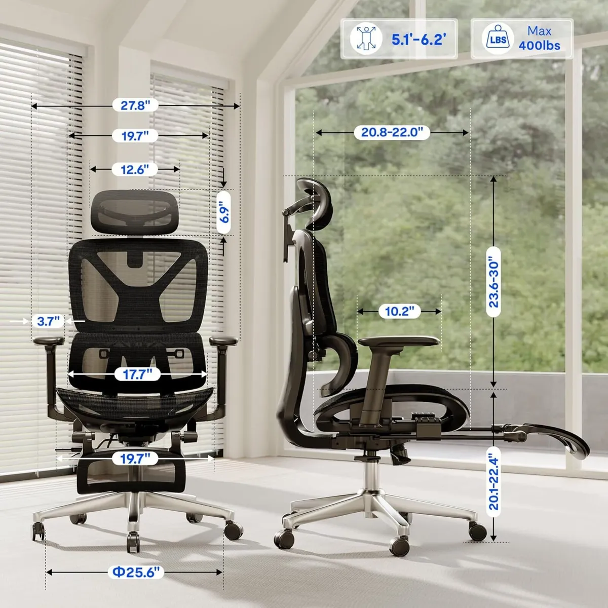 ErgoX Ergonomic Office Chair With 3D Armrests - Image 2