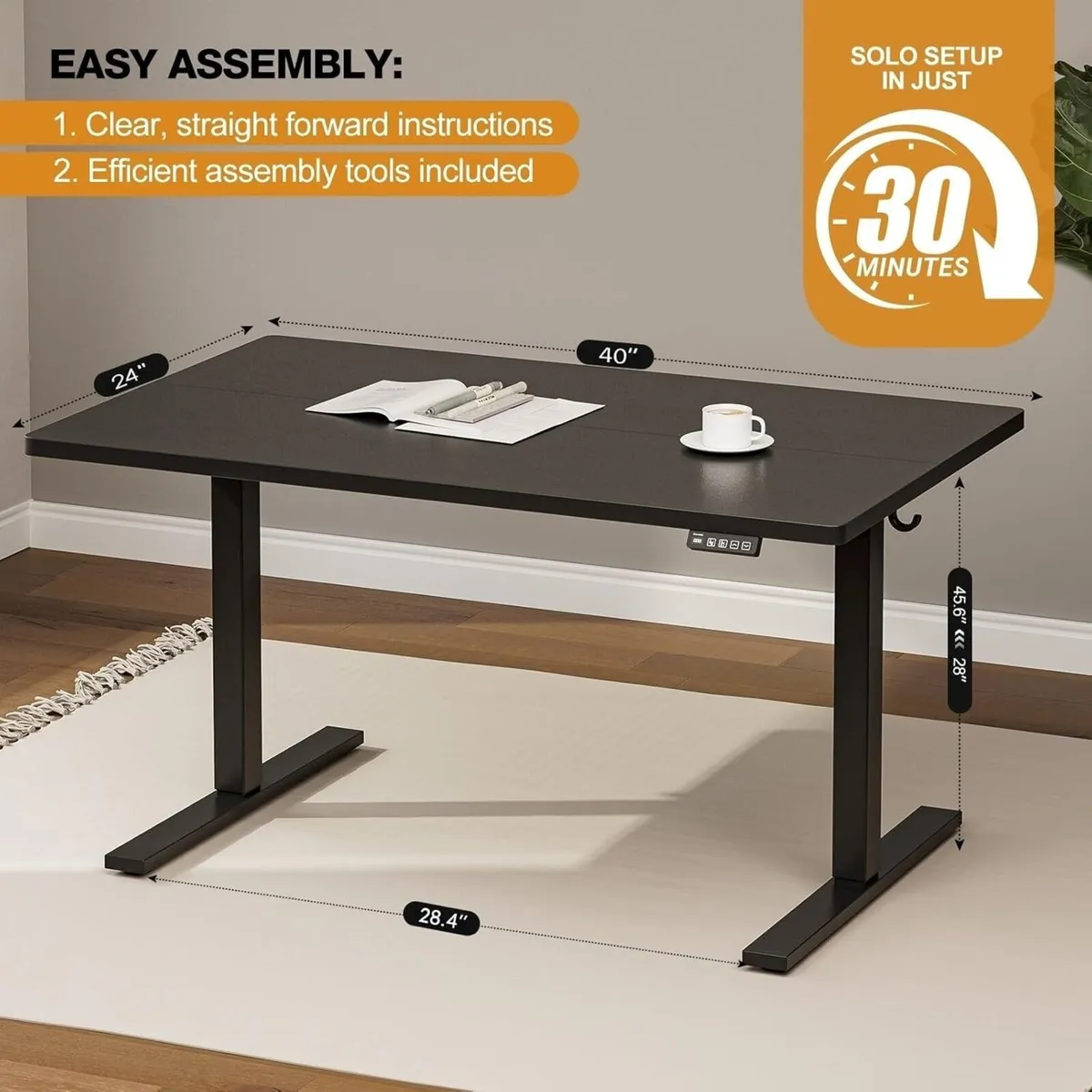 Height Adjustable Electric Standing Desk 100 x 60 - Image 3