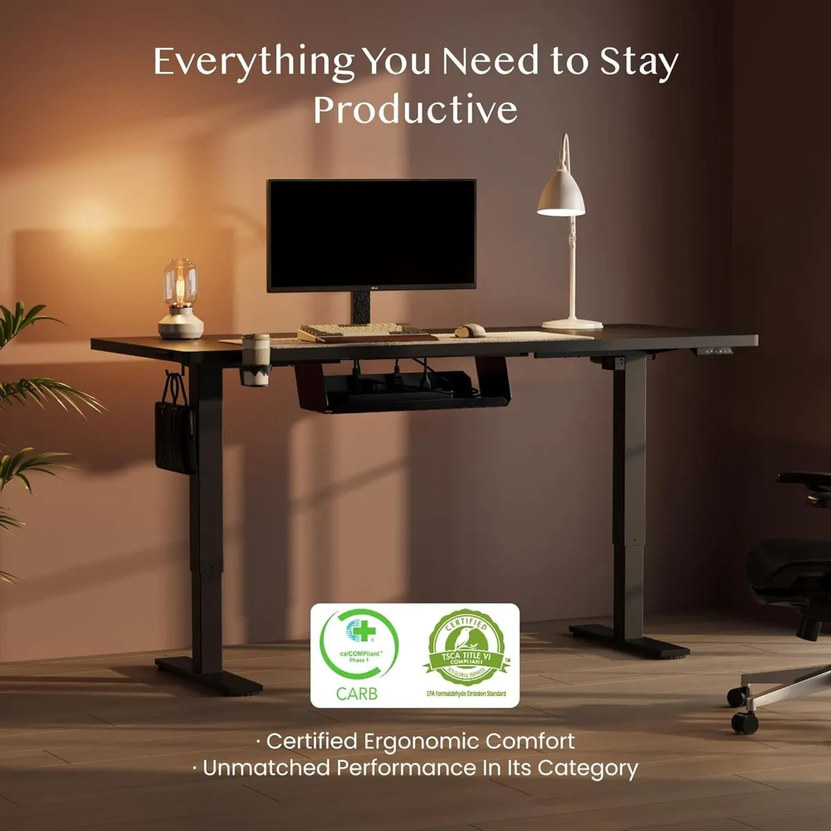 160 x 60cm Electric Standing Desk Adjustable Sit - Image 3