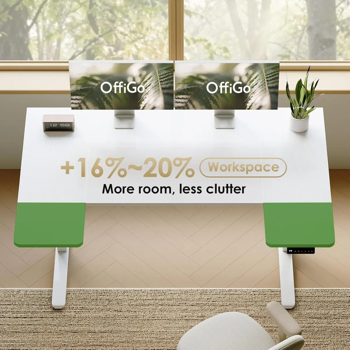 Standing Desk 140cm U Shaped Height Adjustable - Image 3