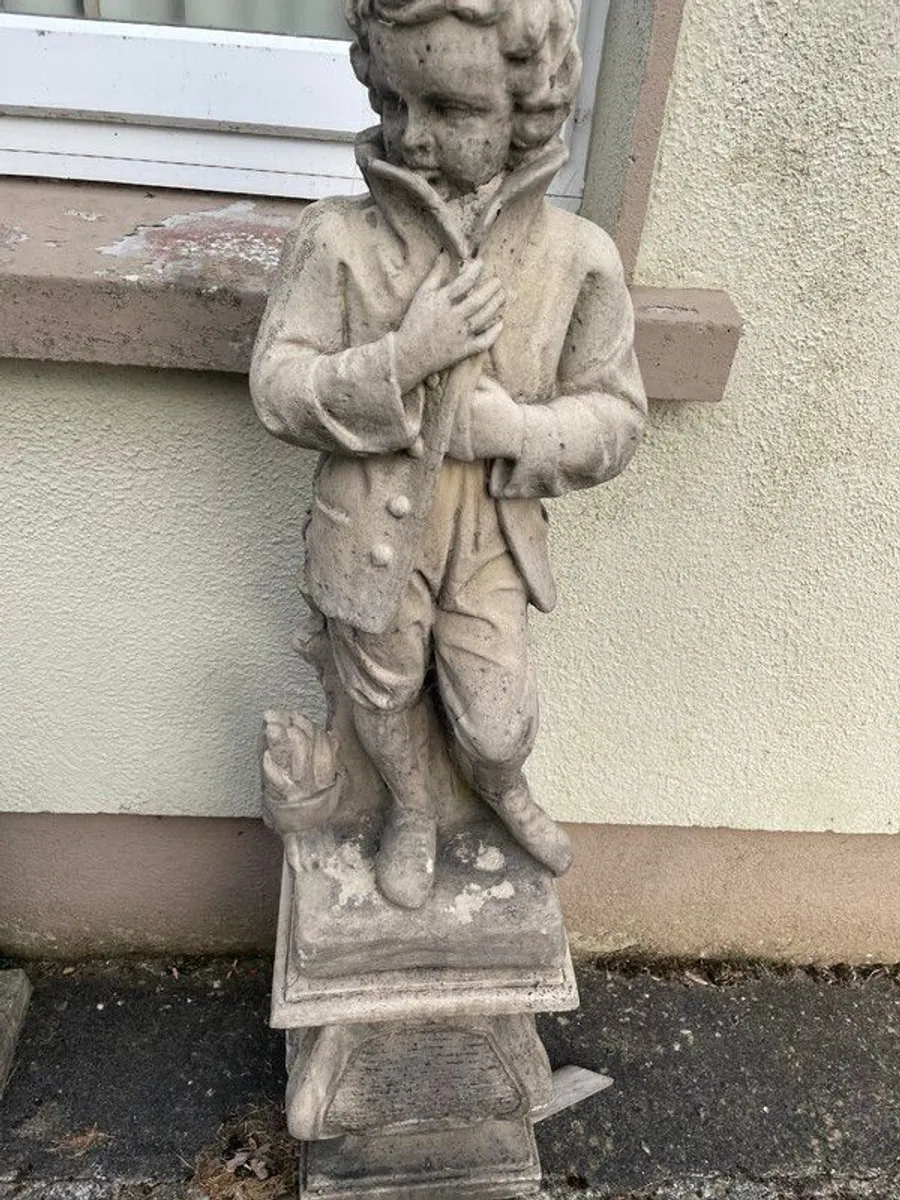 Four stone garden statues - Image 4