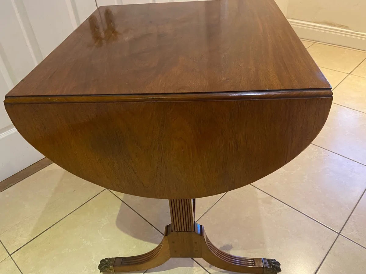 Regency mahogany drop leaf sofa table - Image 4