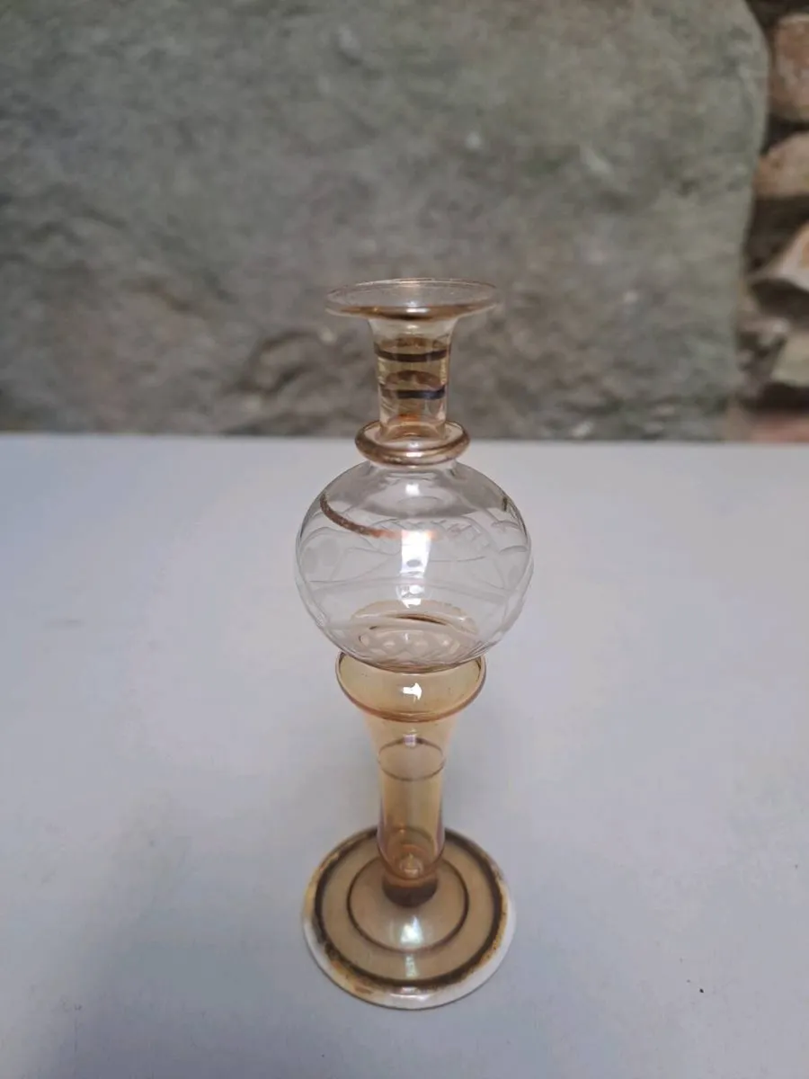 Vintage Hand Blown Glass Bud Vase - Image 1