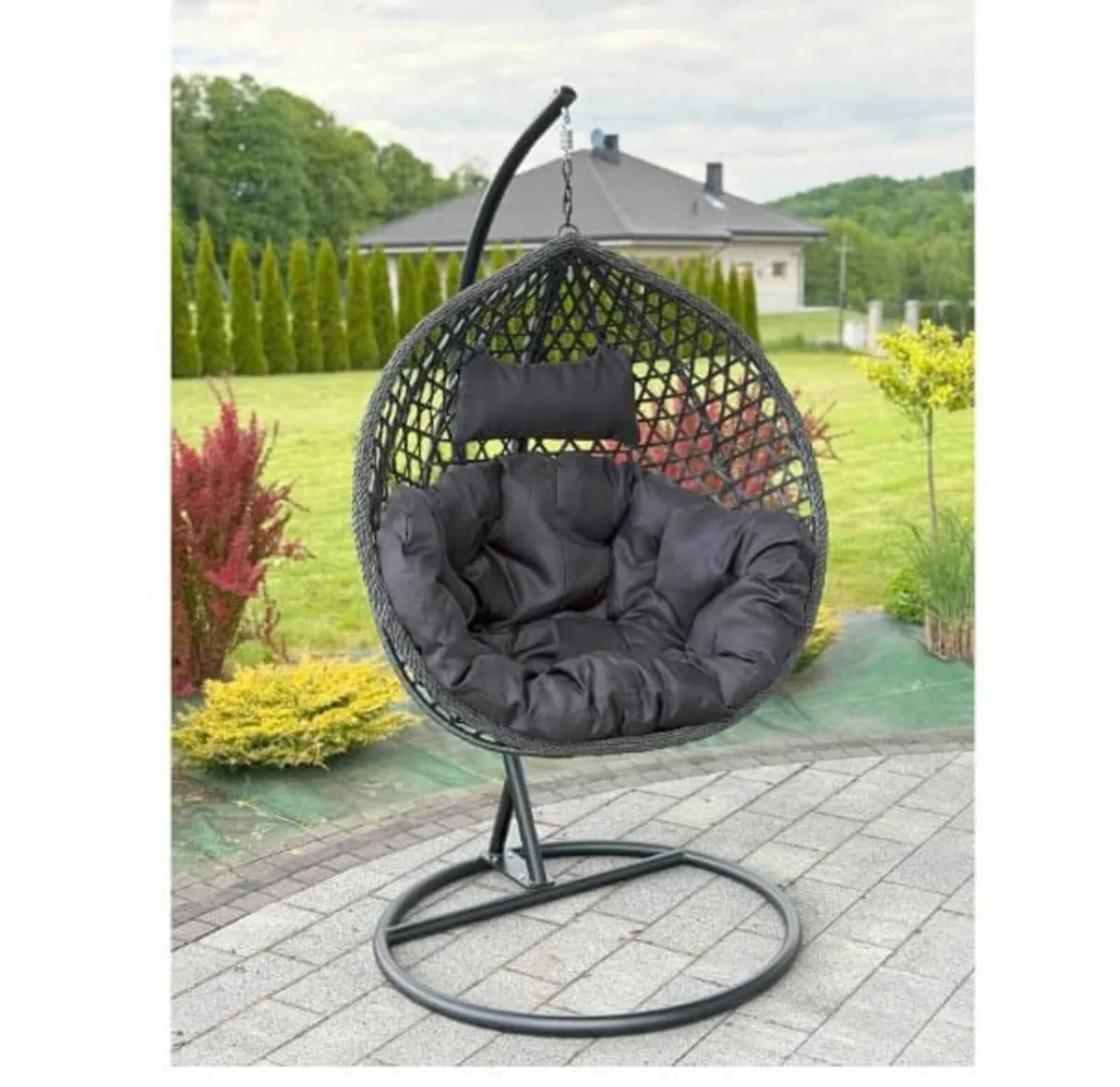 Tropikal Black Hanging Egg Chair - Image 1