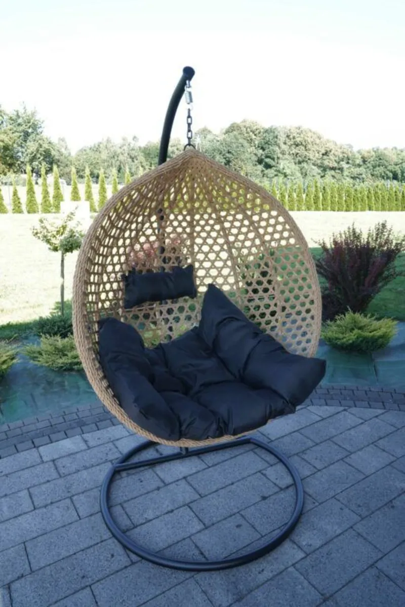 Tropikal Black Hanging Egg Chair - Image 4