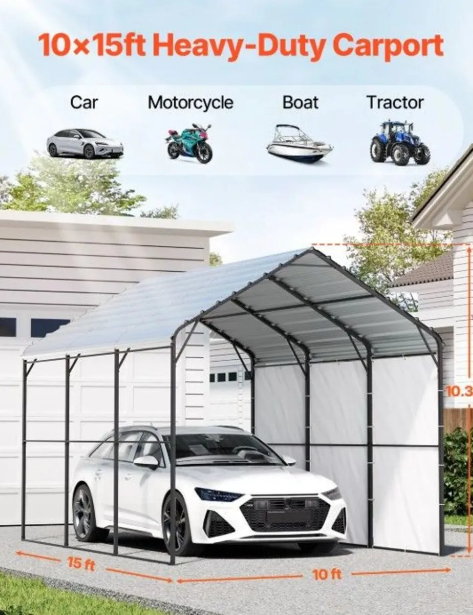 Heavy Duty Metal Carport - Image 2