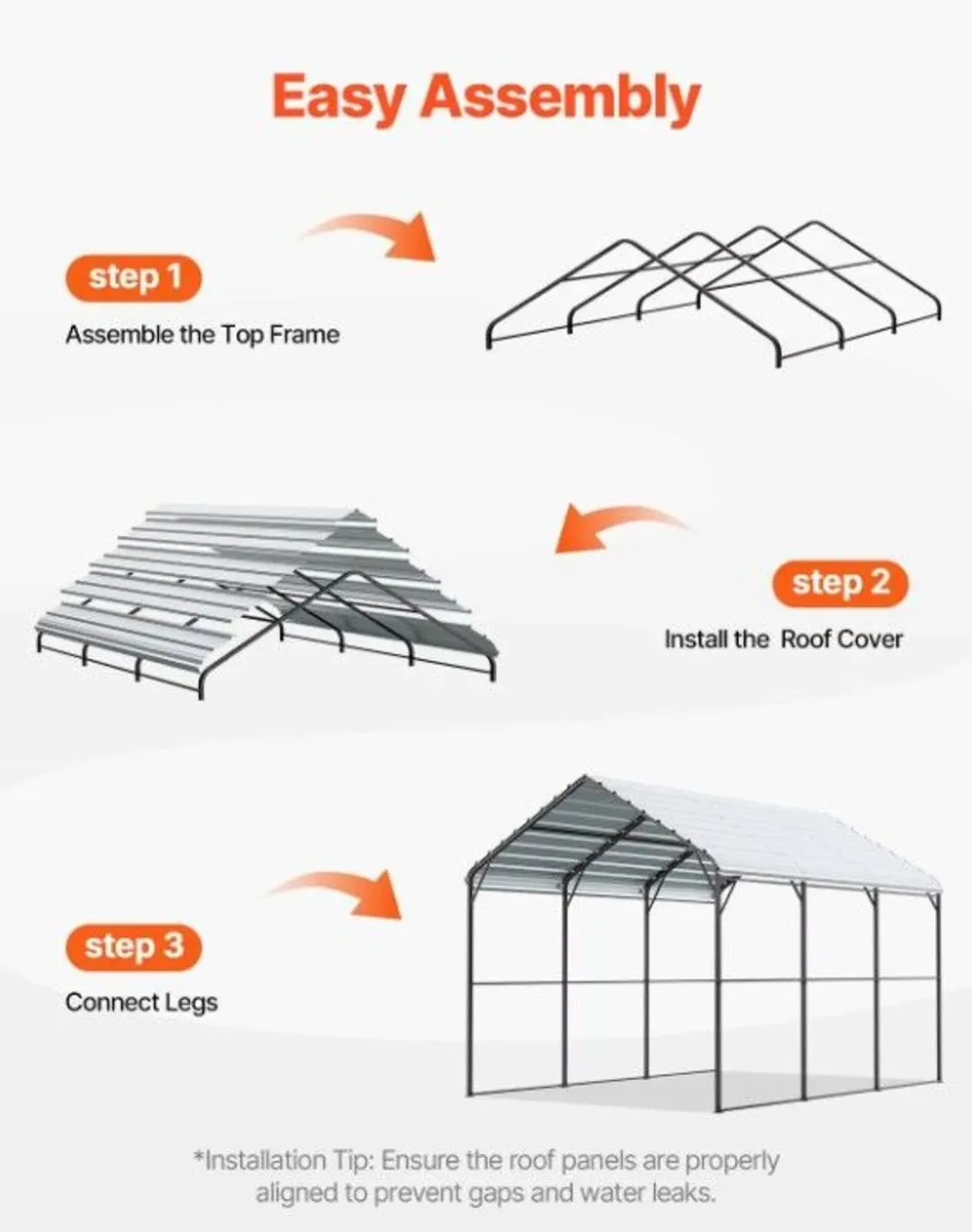 Heavy Duty Metal Carport - Image 3