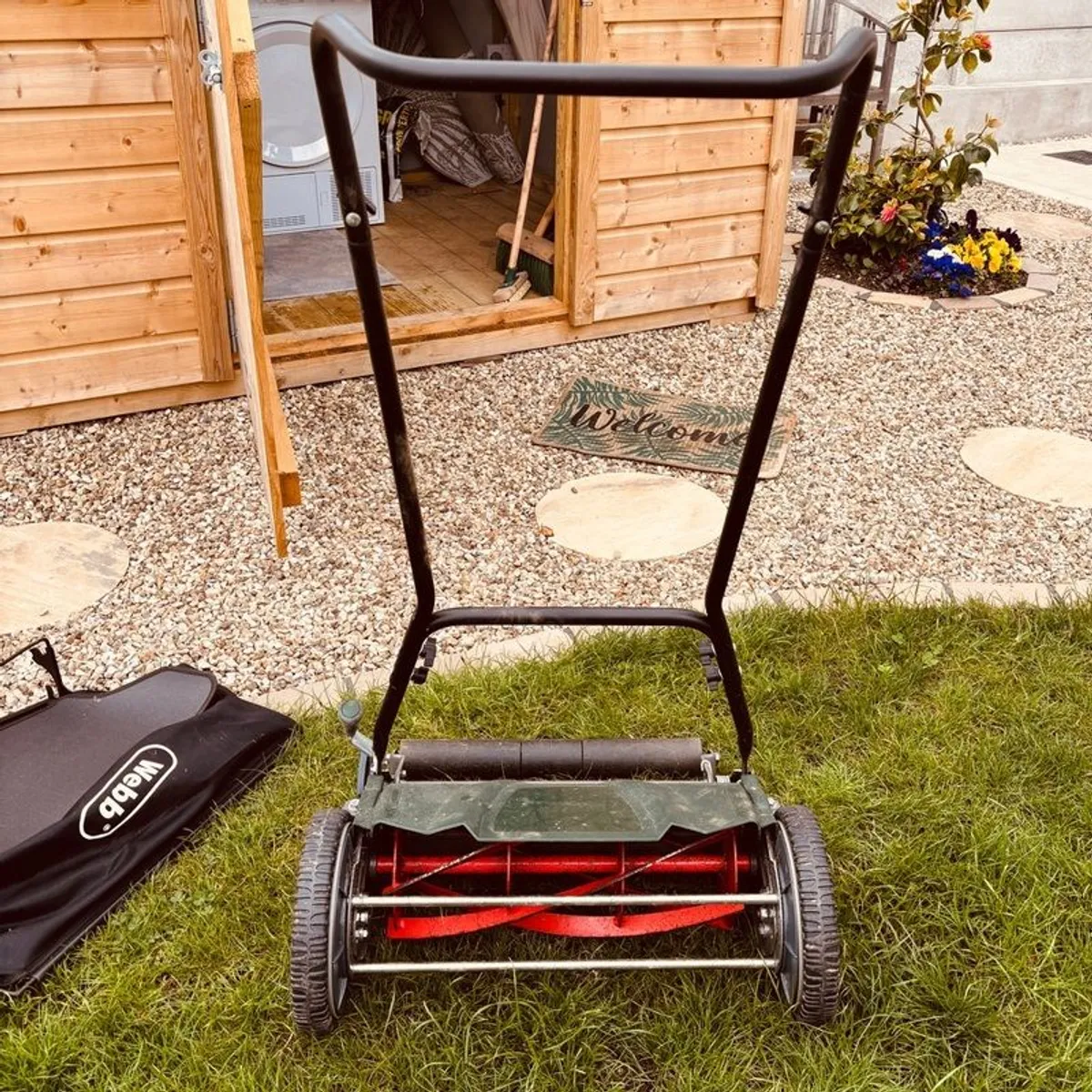 45 cm blade push lawn mower - large size for tennis court, pitches etc - Image 3