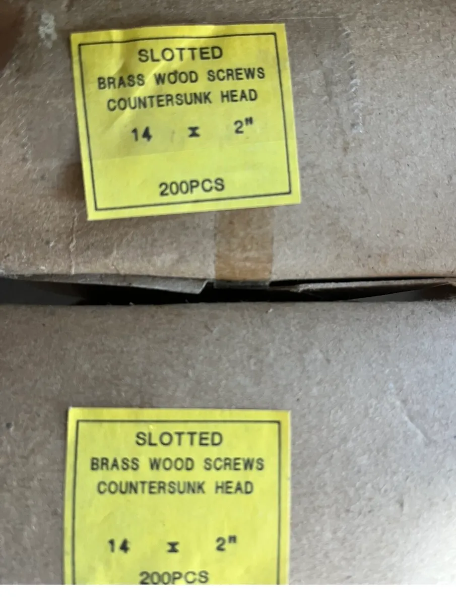 5 new brass wood screws packs - Image 3