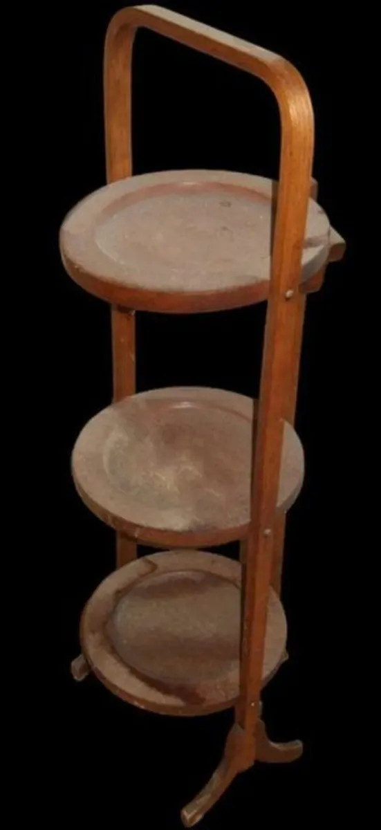 Vintage Wooden Folding Cake Stand-Victorian - Image 4