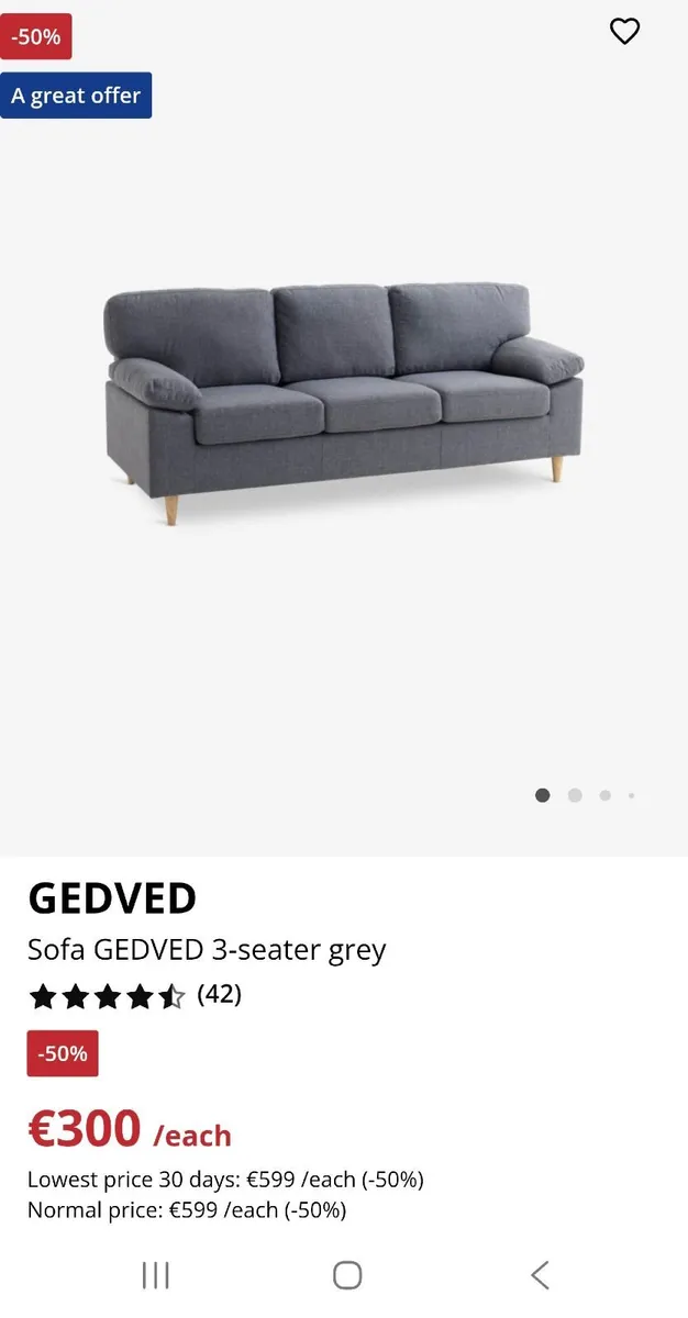 Grey sofa - Image 3