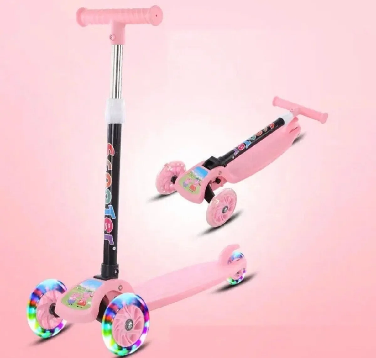 New Kids Scooter Kick Push Tilt Steer Age 3-8 - Image 2