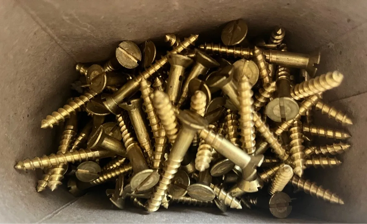 5 new brass wood screws packs - Image 1