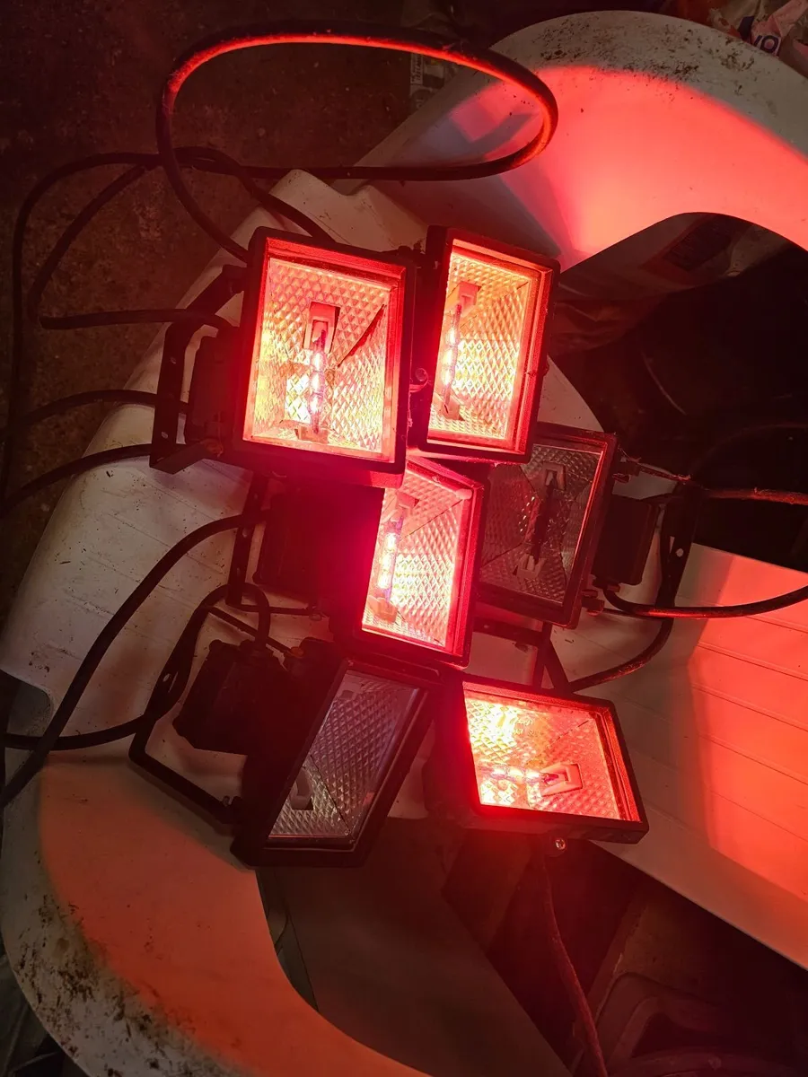 Six infrared heater lamps outdoor wall mounted - Image 1