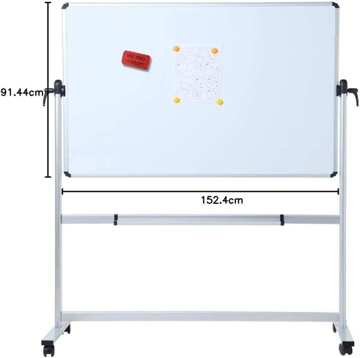 Double-Sided Magnetic Revolving Mobile Whiteboard - Image 3