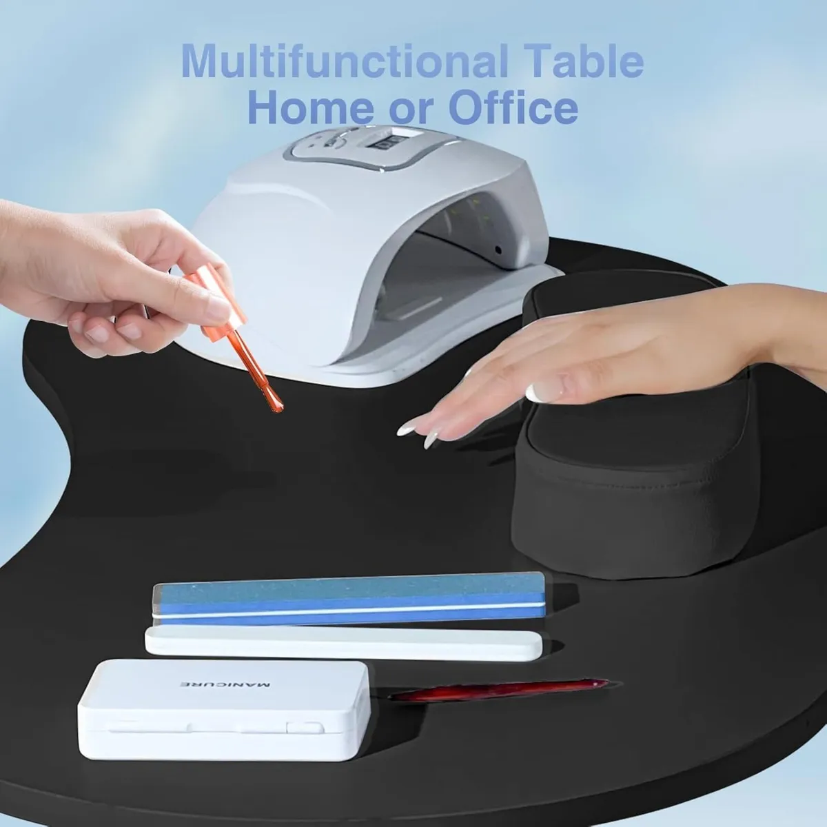 Protable Nail Desk with Drawer Foldable Manicure - Image 4