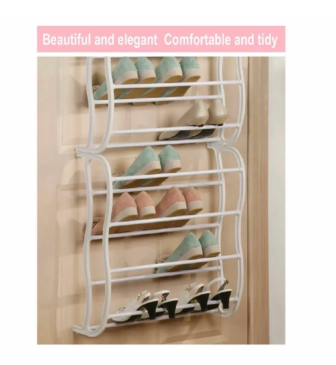 Over Door Metal Hanging Shoe Rack Organiser NEW - Image 4