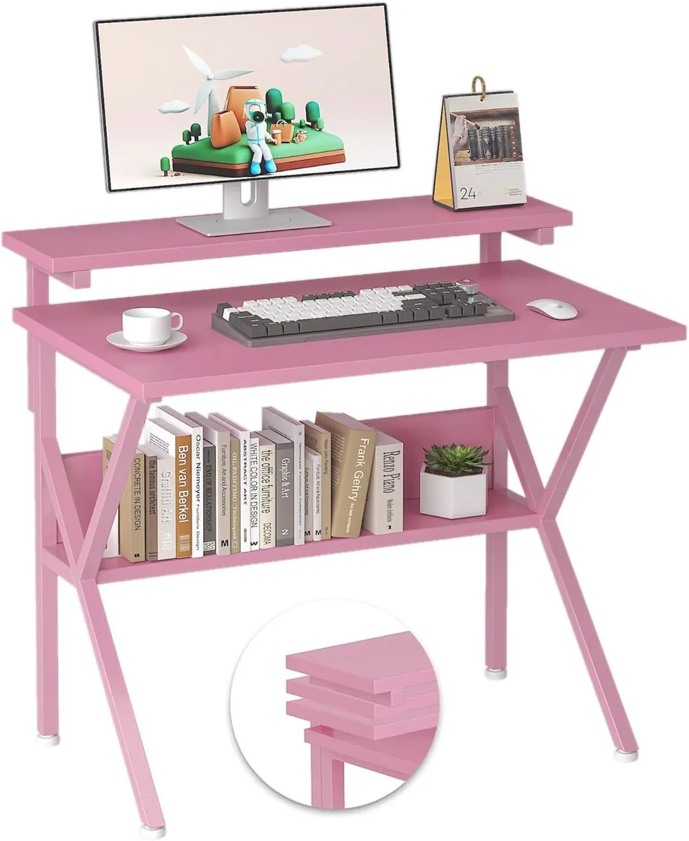 70 x 48 cm Desk Small Computer for Spaces Gaming - Image 1