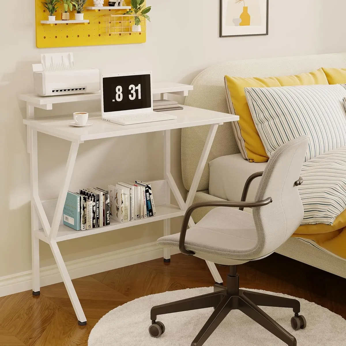 70 x 48 cm Desk Small Computer for Spaces Gaming - Image 2