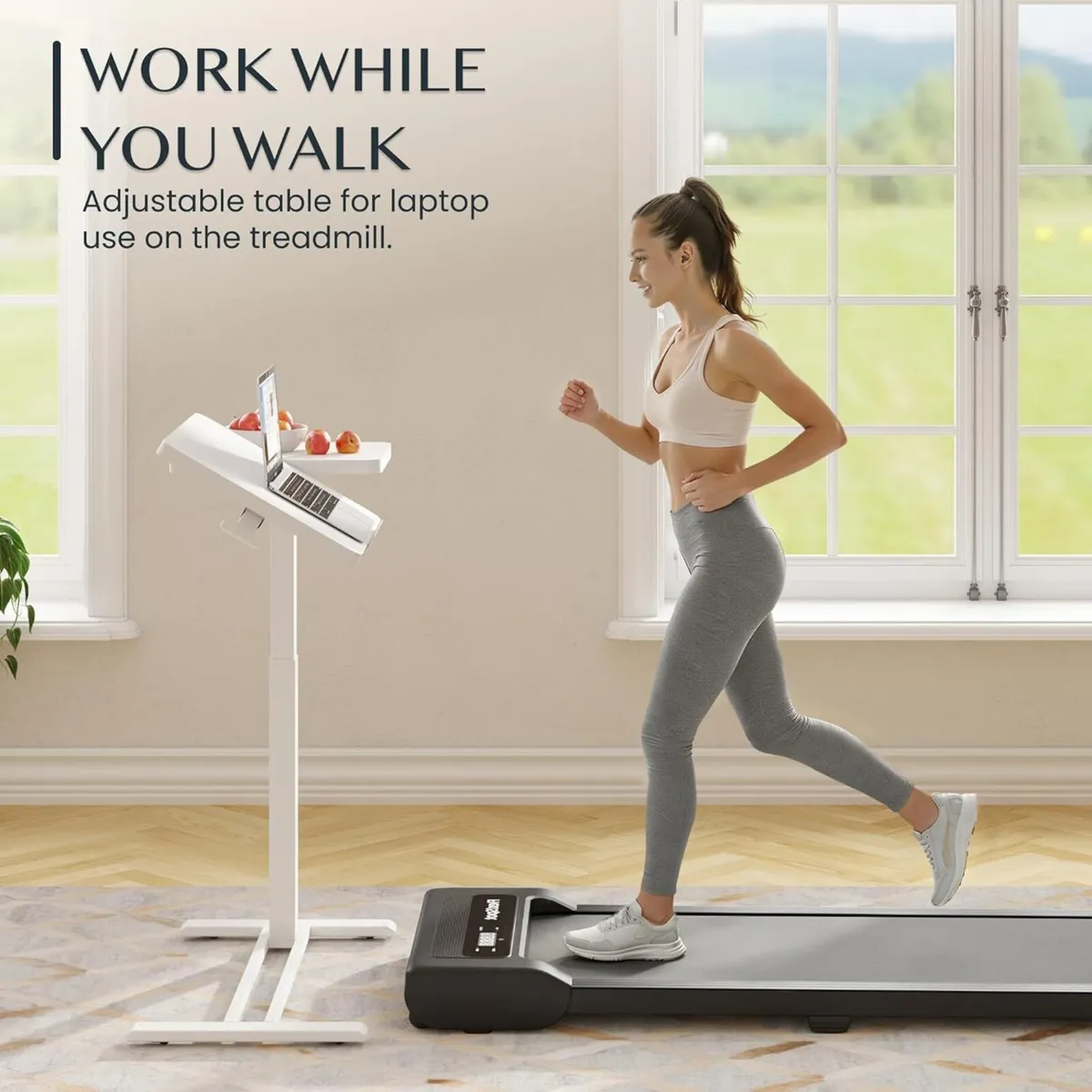Overbed Table with Wheels Adjustable Height - Image 4