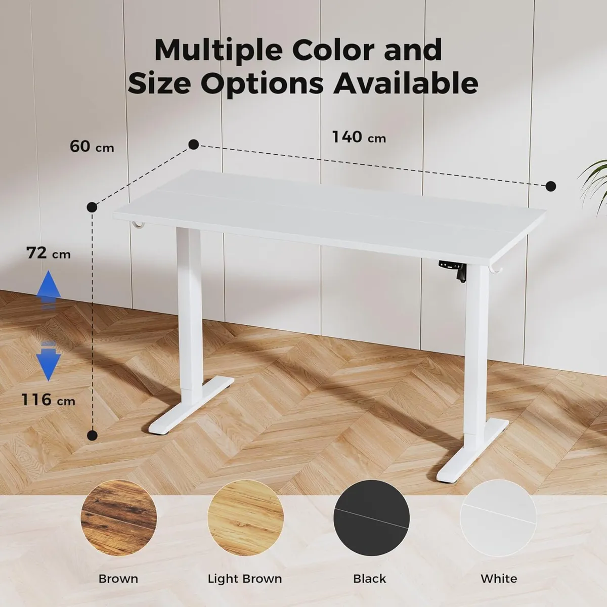 Electric Standing Desk 140 x 60 cm Height - Image 2