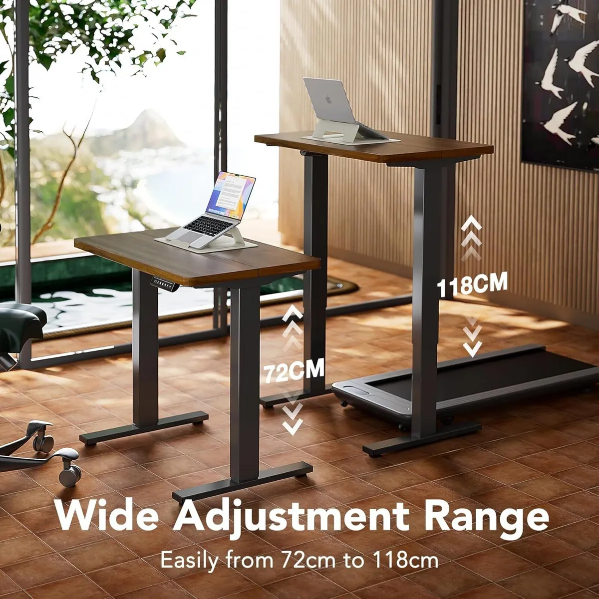 80 x 48 cm Standing Desk with 4 Memory Height - Image 4