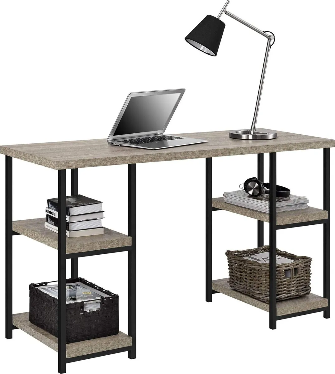 Ameriwood Elmwood Desk Grey Oak Look - Image 1