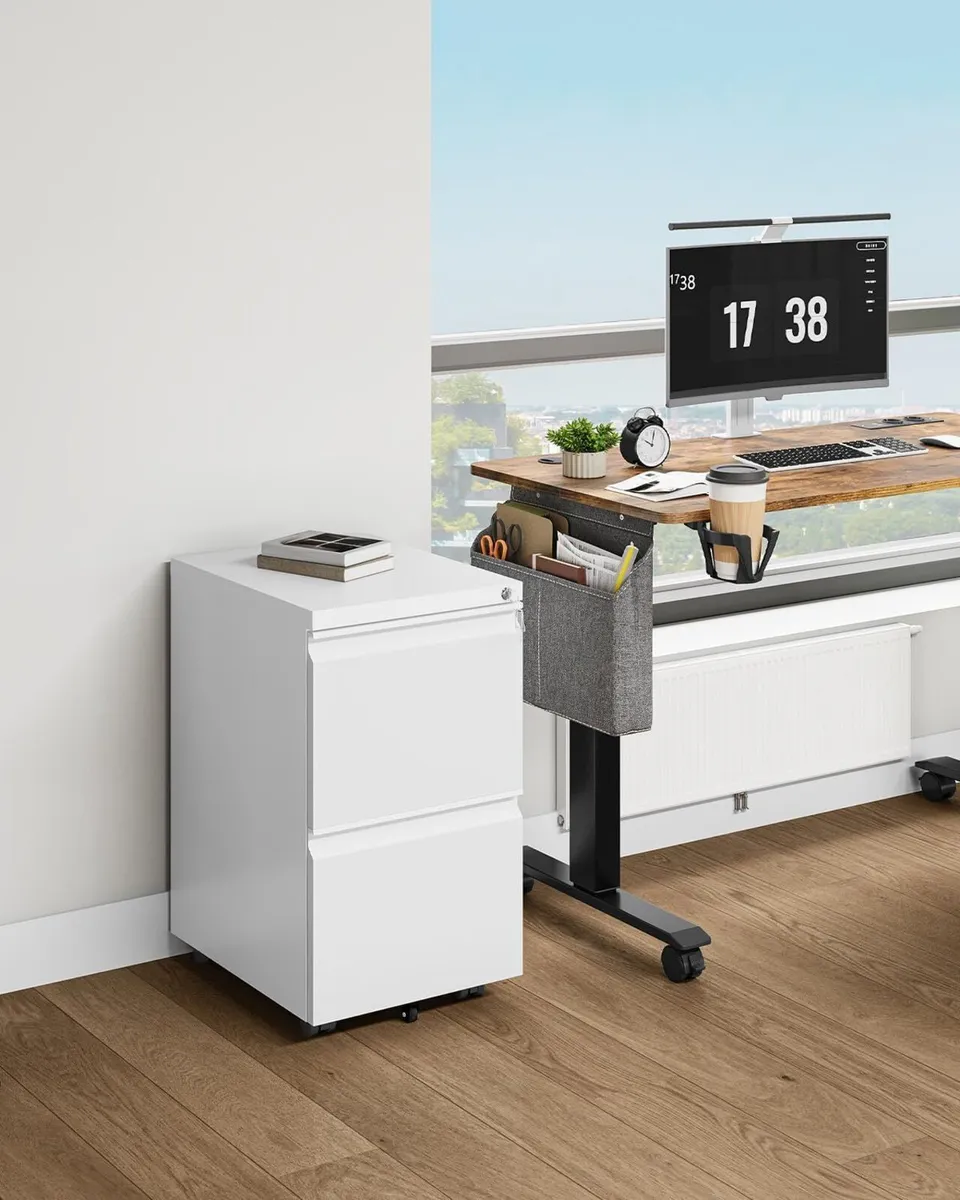 Mobile Filing Cabinet with 2 Lockable Drawers - Image 2