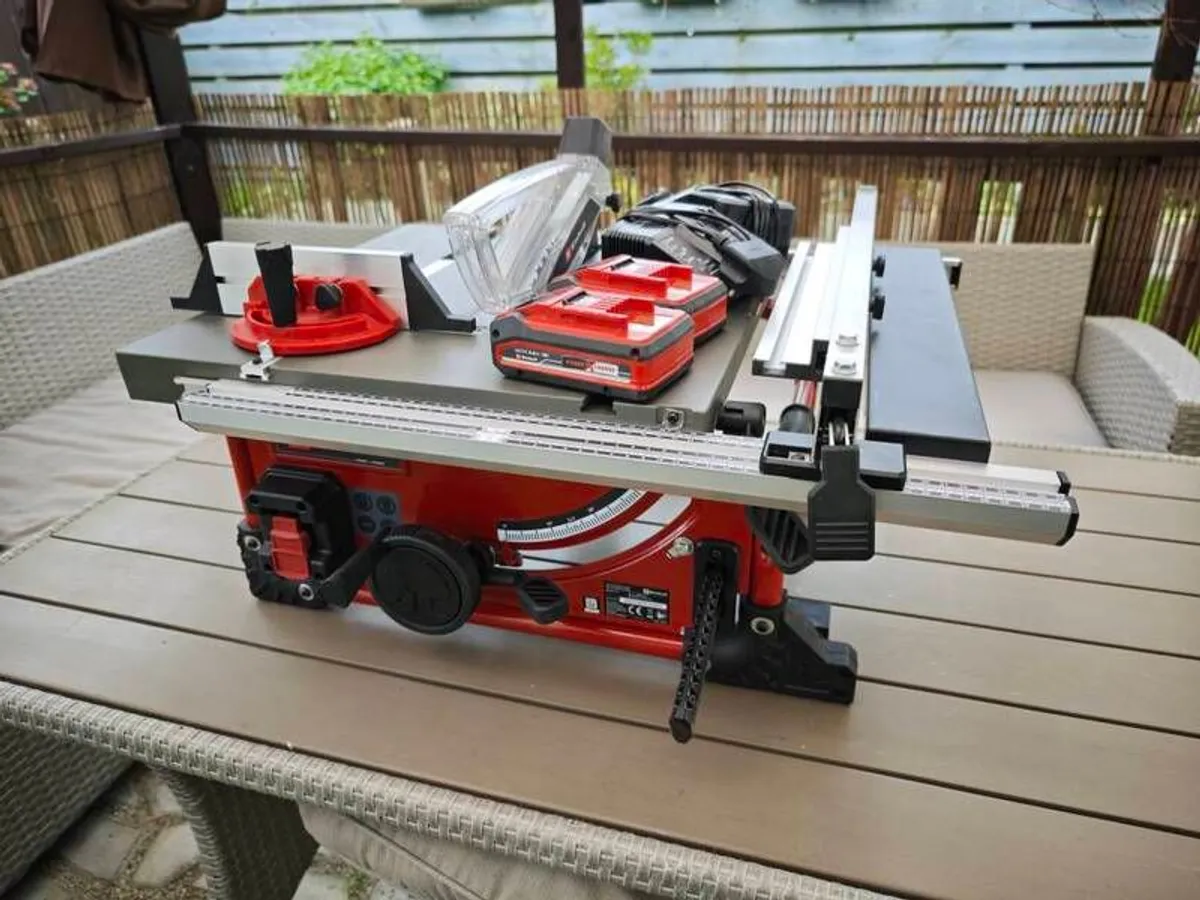 Einhell TE-TS 36/210 Cordless Table Saw with 2 x 18V 4Ah new batteries - Image 1