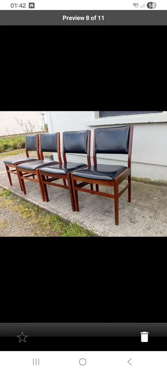 crannac mid century dining chairs x5 - Image 1