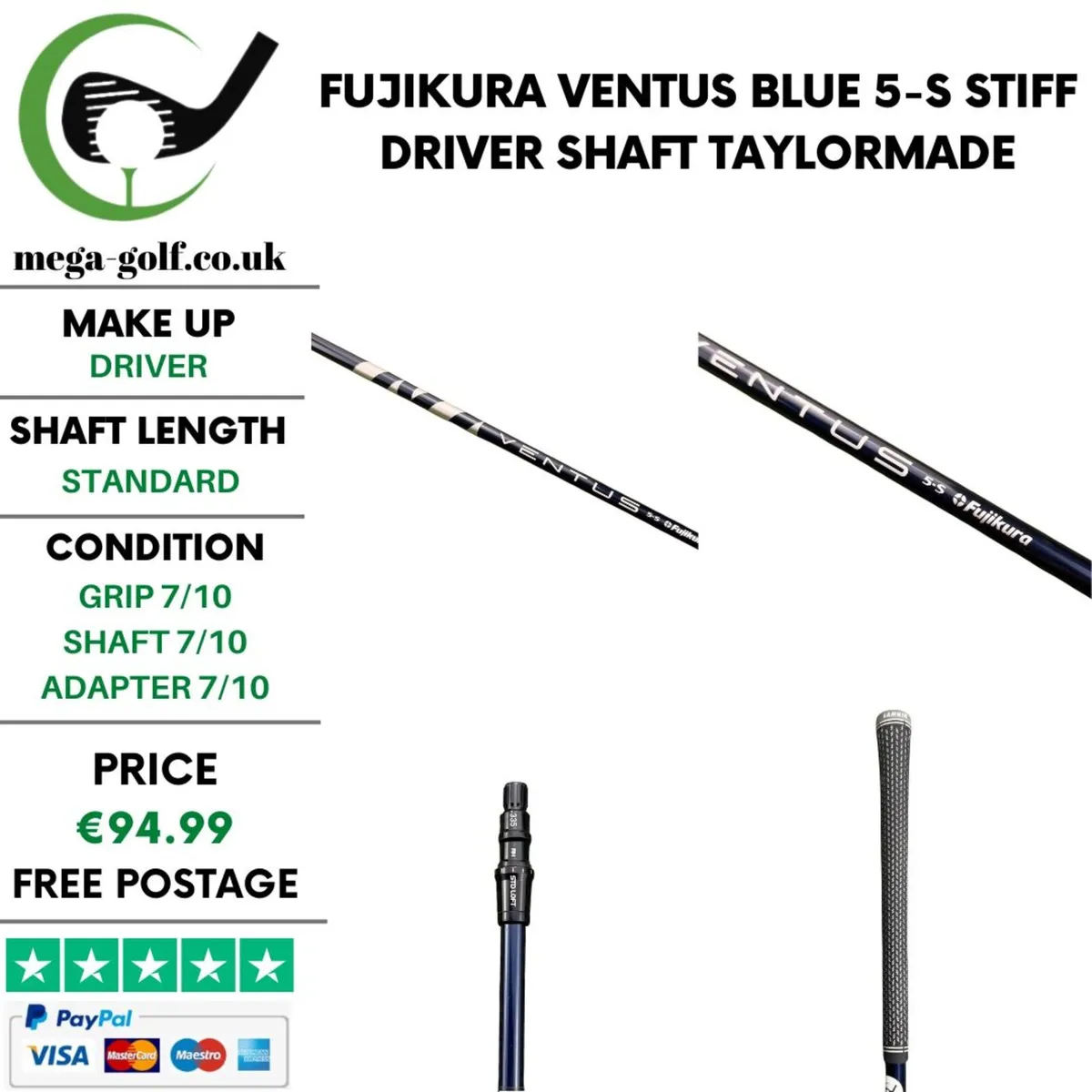 Fujikura Ventus Blue 5-S Stiff Driver Shaft - Image 1