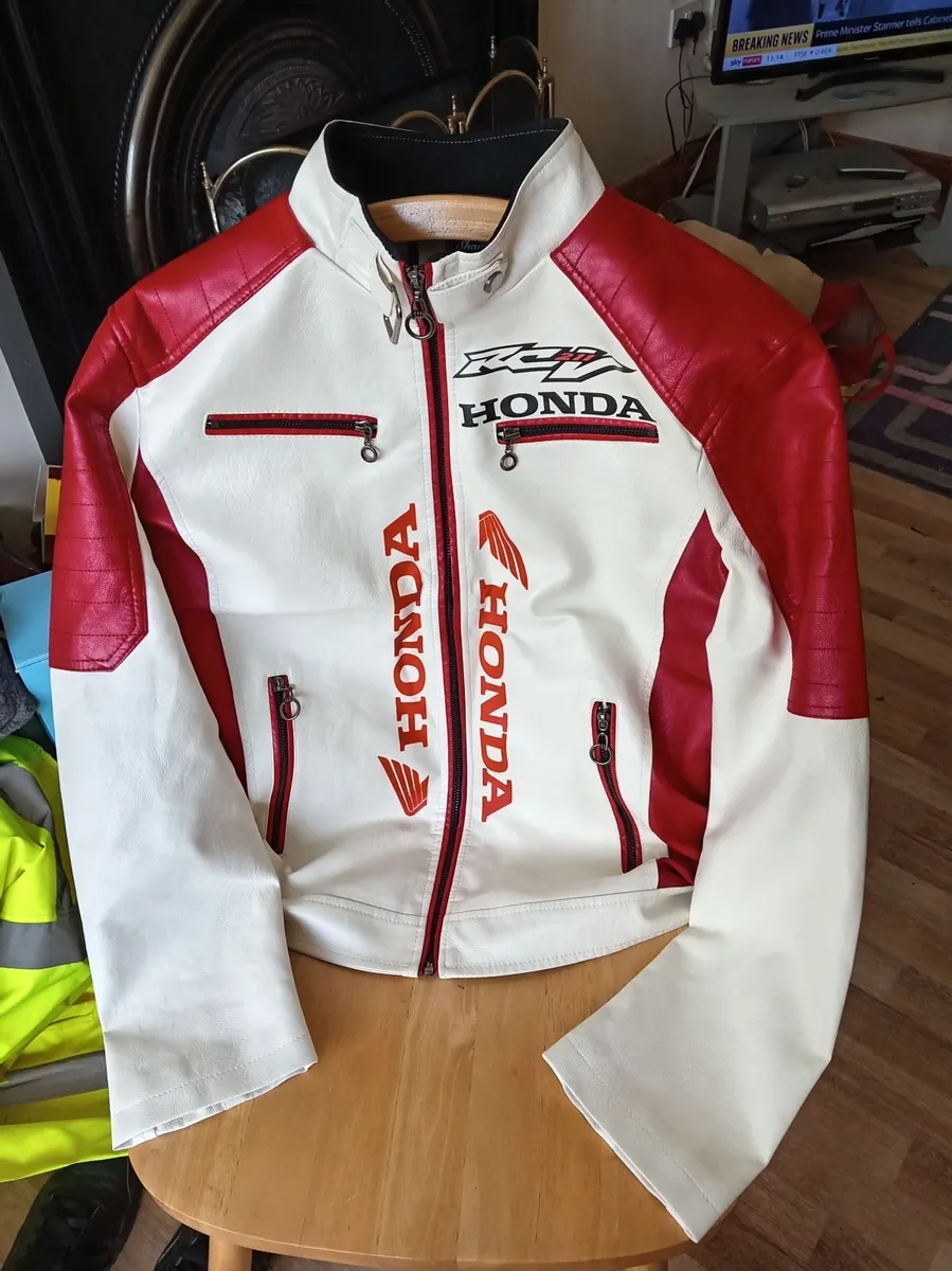 Honda leather motorcycle jacket new - Image 1
