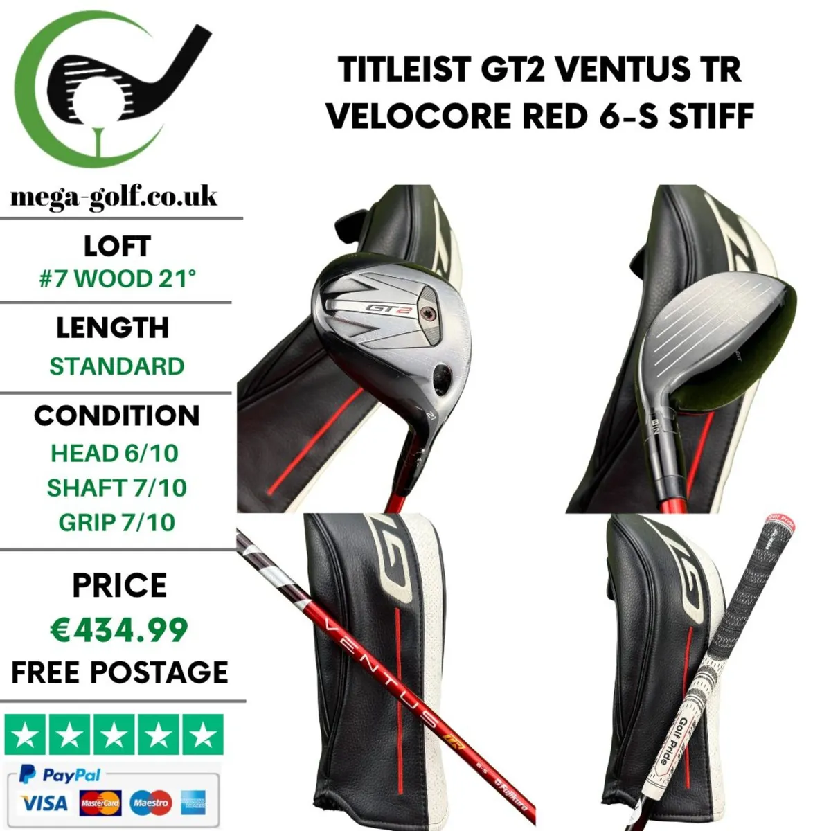 Titleist GT2 #7 Wood 21° / Stiff - Image 1