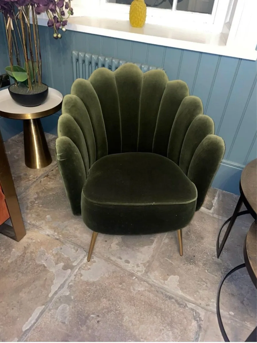 Green Art Deco Chair - Image 1