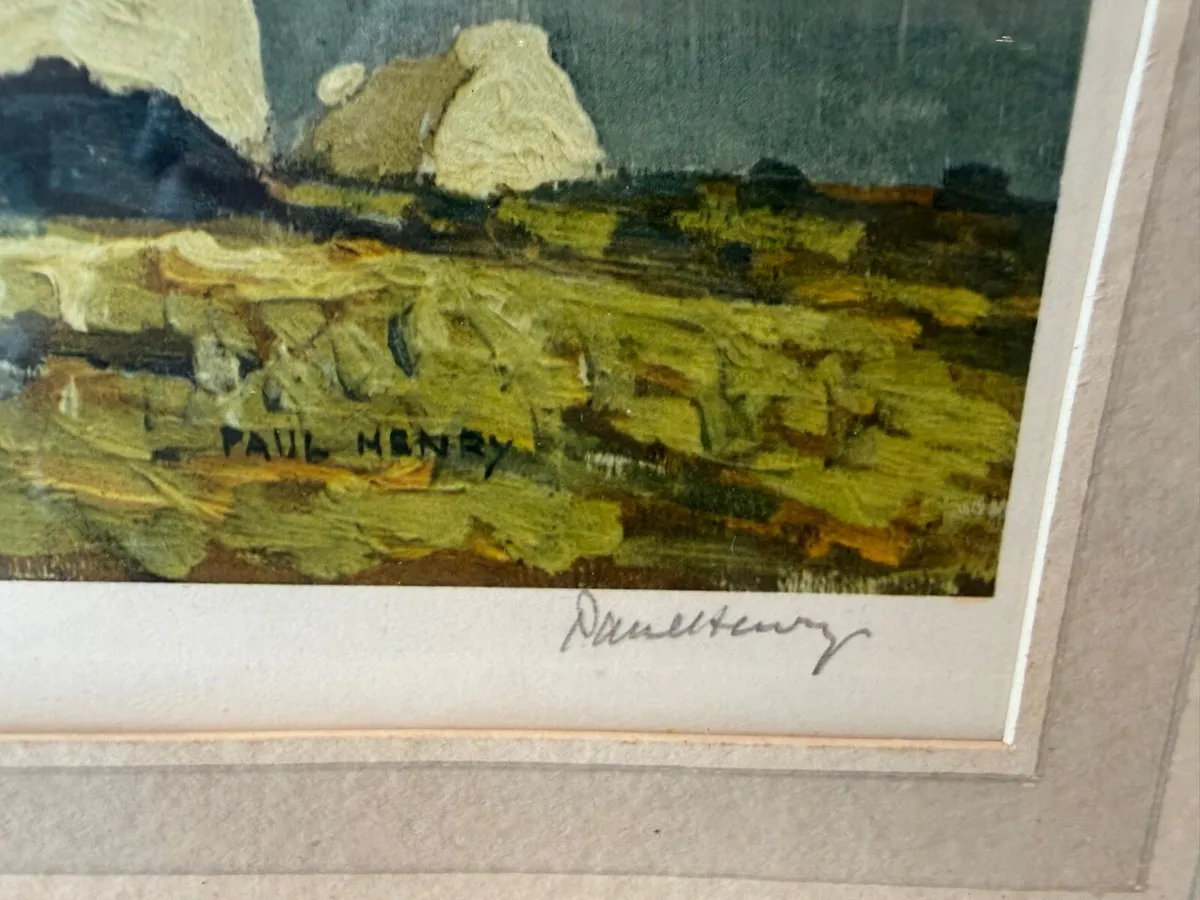 Signed Paul Henry "Evening on Killary Bay” print - Image 2