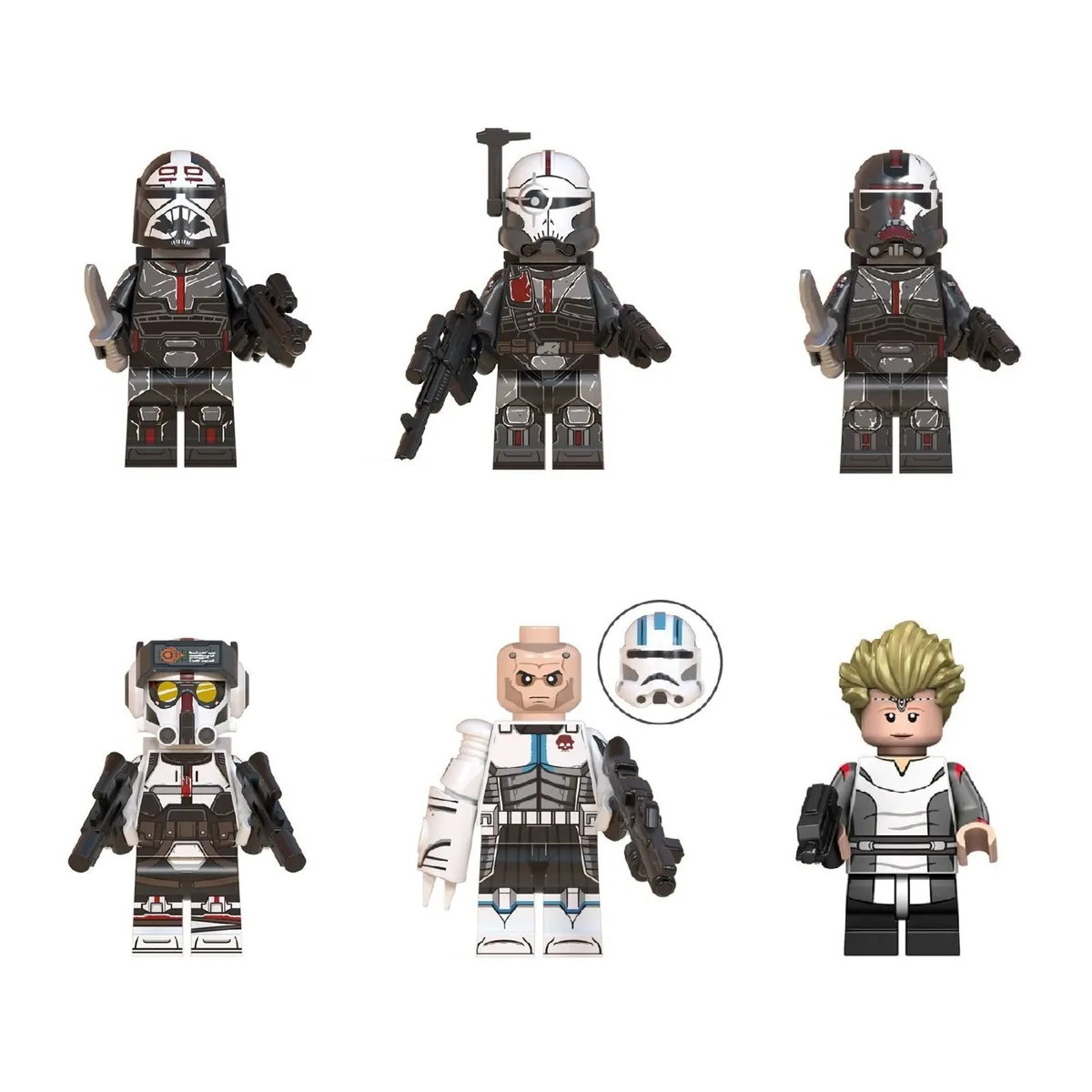 6-Pack Clone Force 99 Star Wars Minifigure Bundle - Image 1