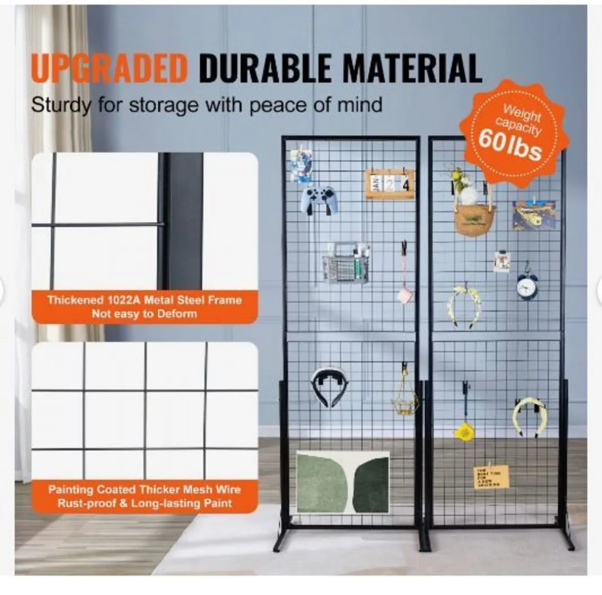 61 x170.7 cm Grid Wall Panels Tower, 2 Packs - Image 2