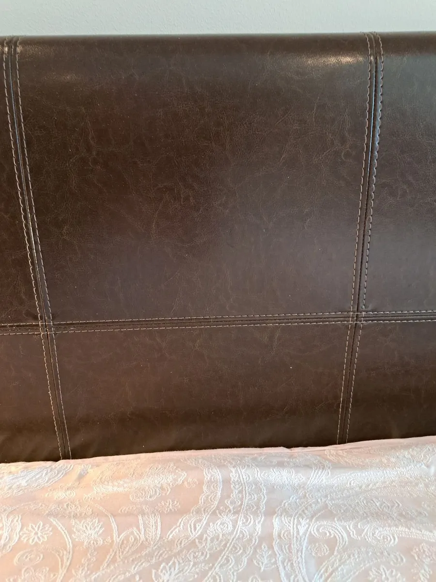 King size bed ,leather headboard - Image 2