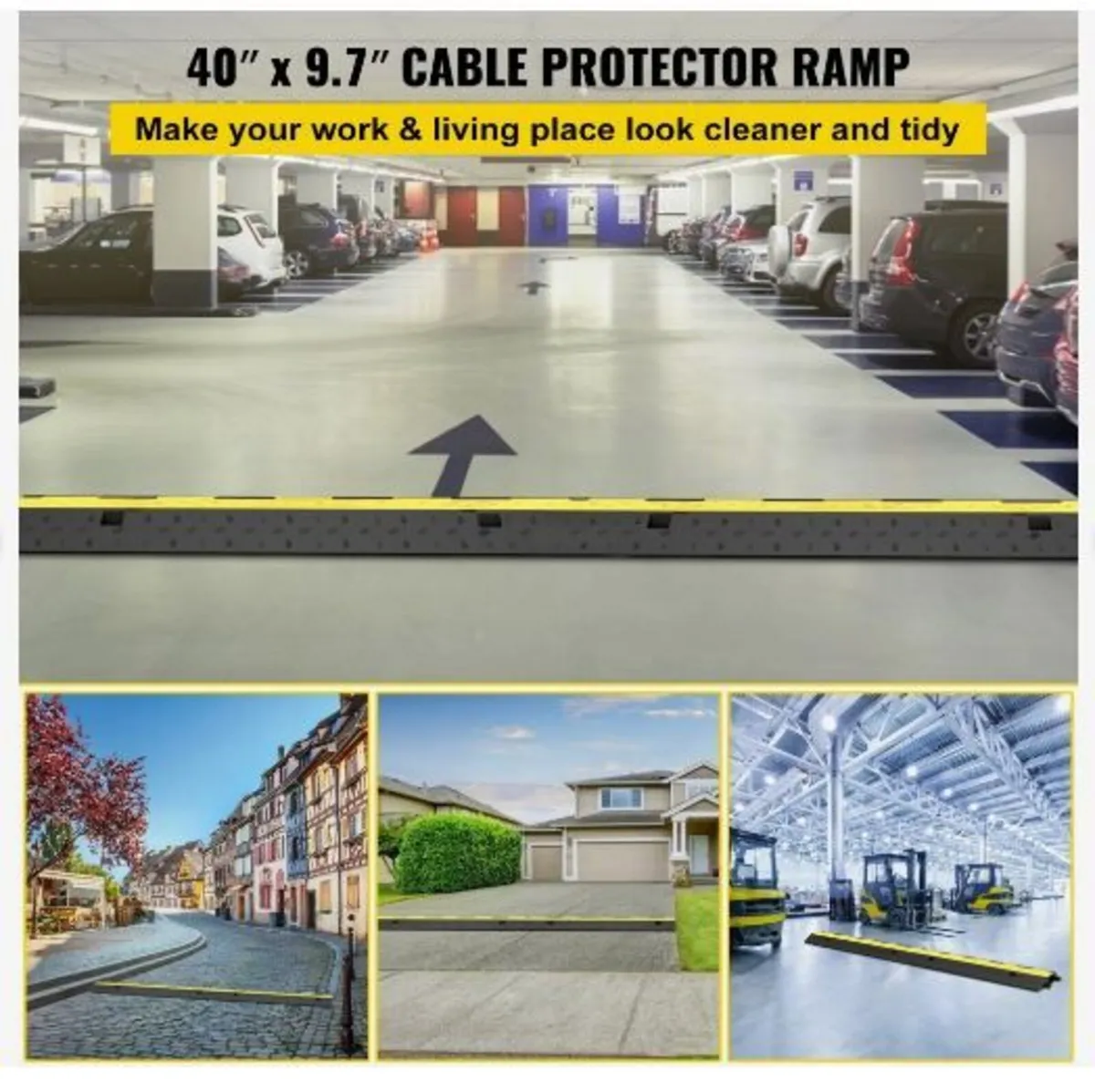 Cable Protector Ramp 101x24.5x5 cm , 5 Packs - Image 1