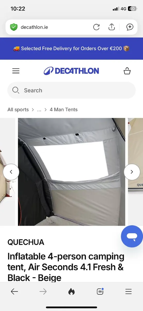 Quechua 4 person air Tent - used once - Image 4
