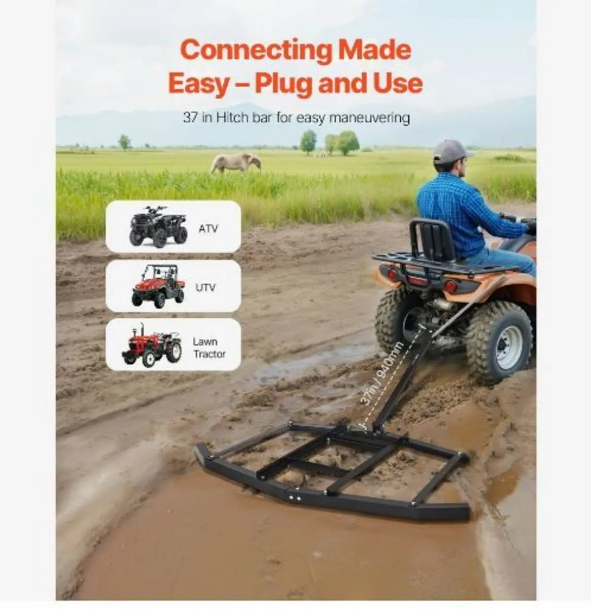 Drag Harrow, 66" Width Tow Behind Drag - Image 4