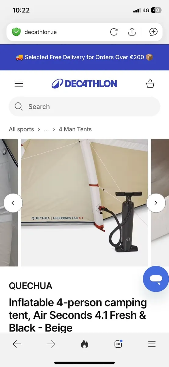 Quechua 4 person air Tent - used once - Image 2