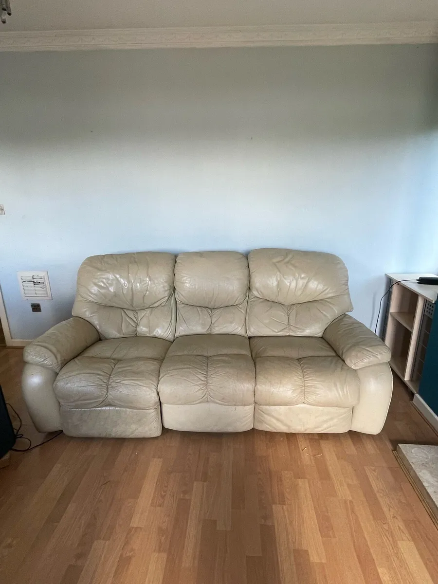 Authentic Leather Recliner Couch - Image 2