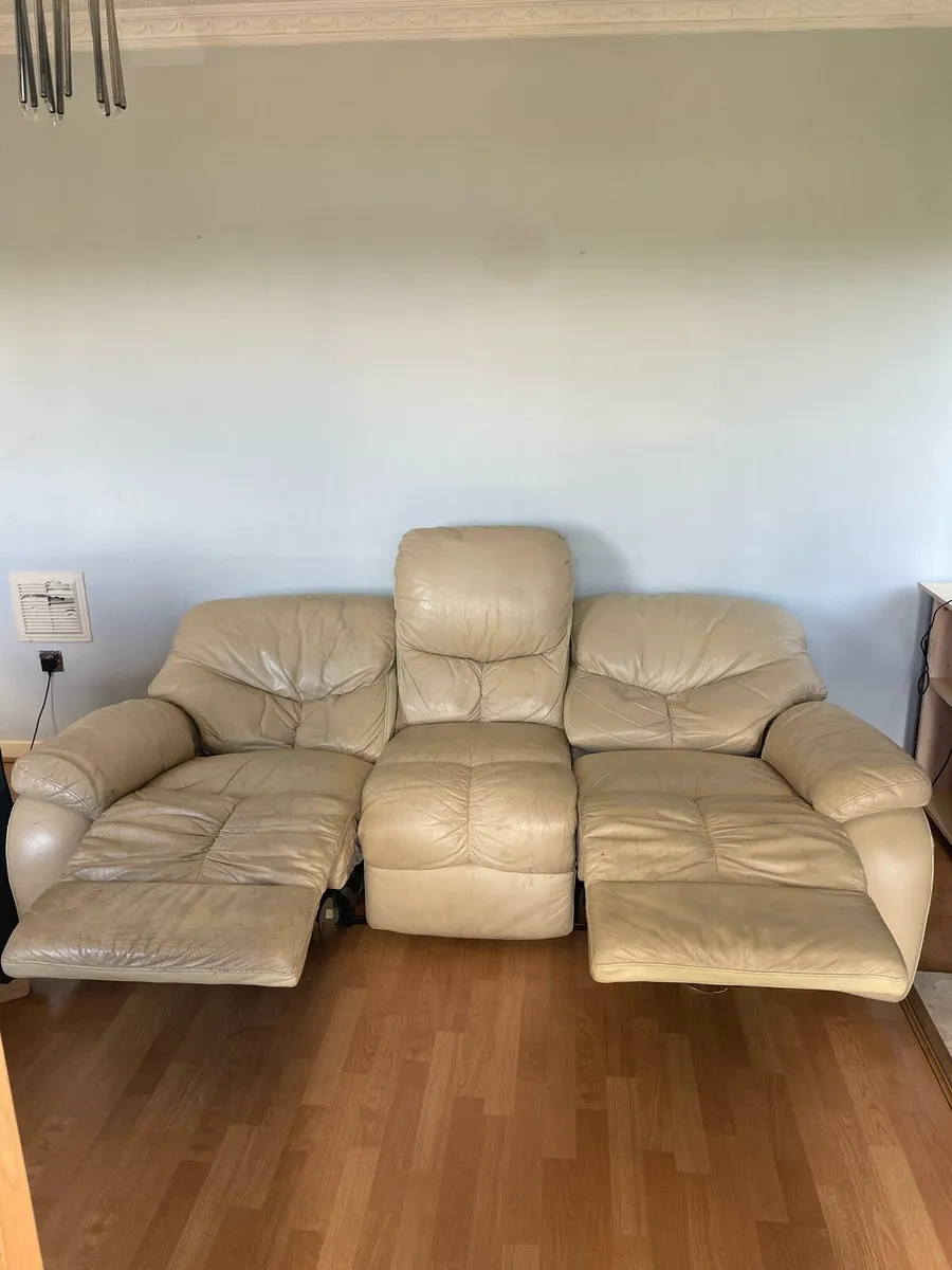 Authentic Leather Recliner Couch - Image 4