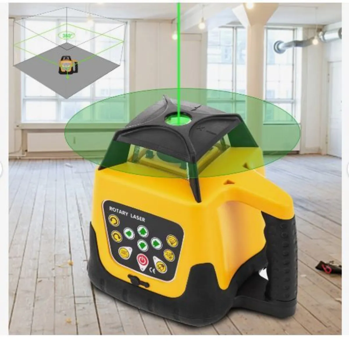 Rotary Laser Level Green Beam 500m - Image 2