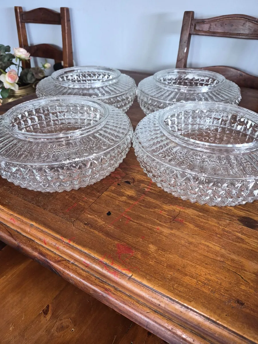 Vintage glass light ceiling shades - Image 1