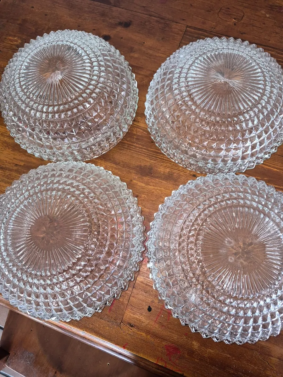 Vintage glass light ceiling shades - Image 4