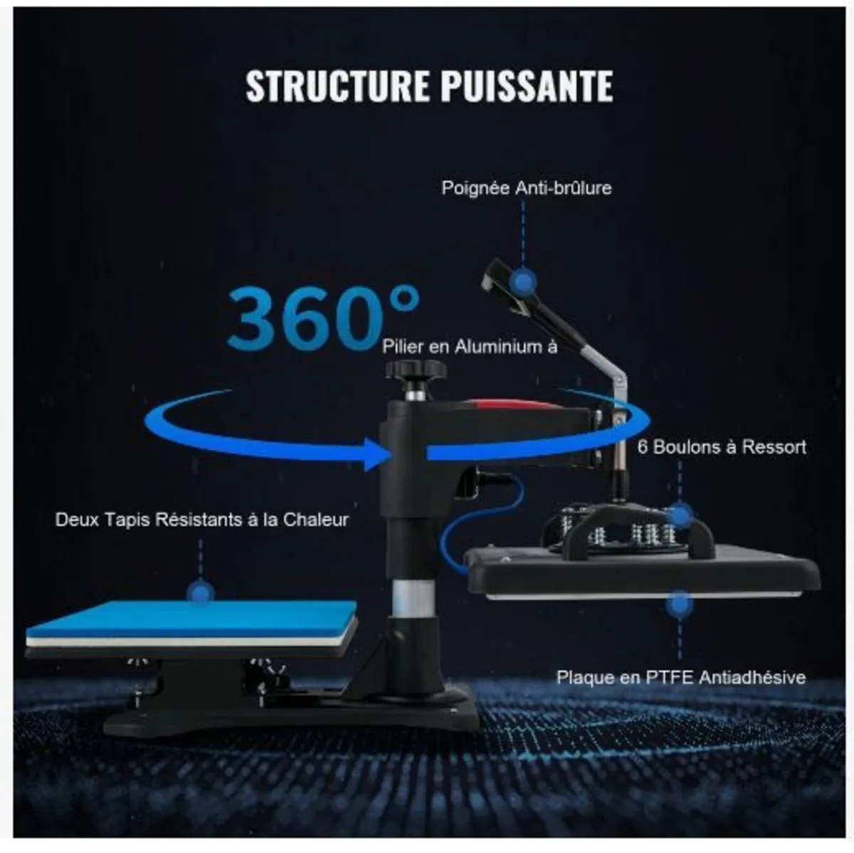 Heat Press, 5 in 1 Heat Press Machine - Image 3