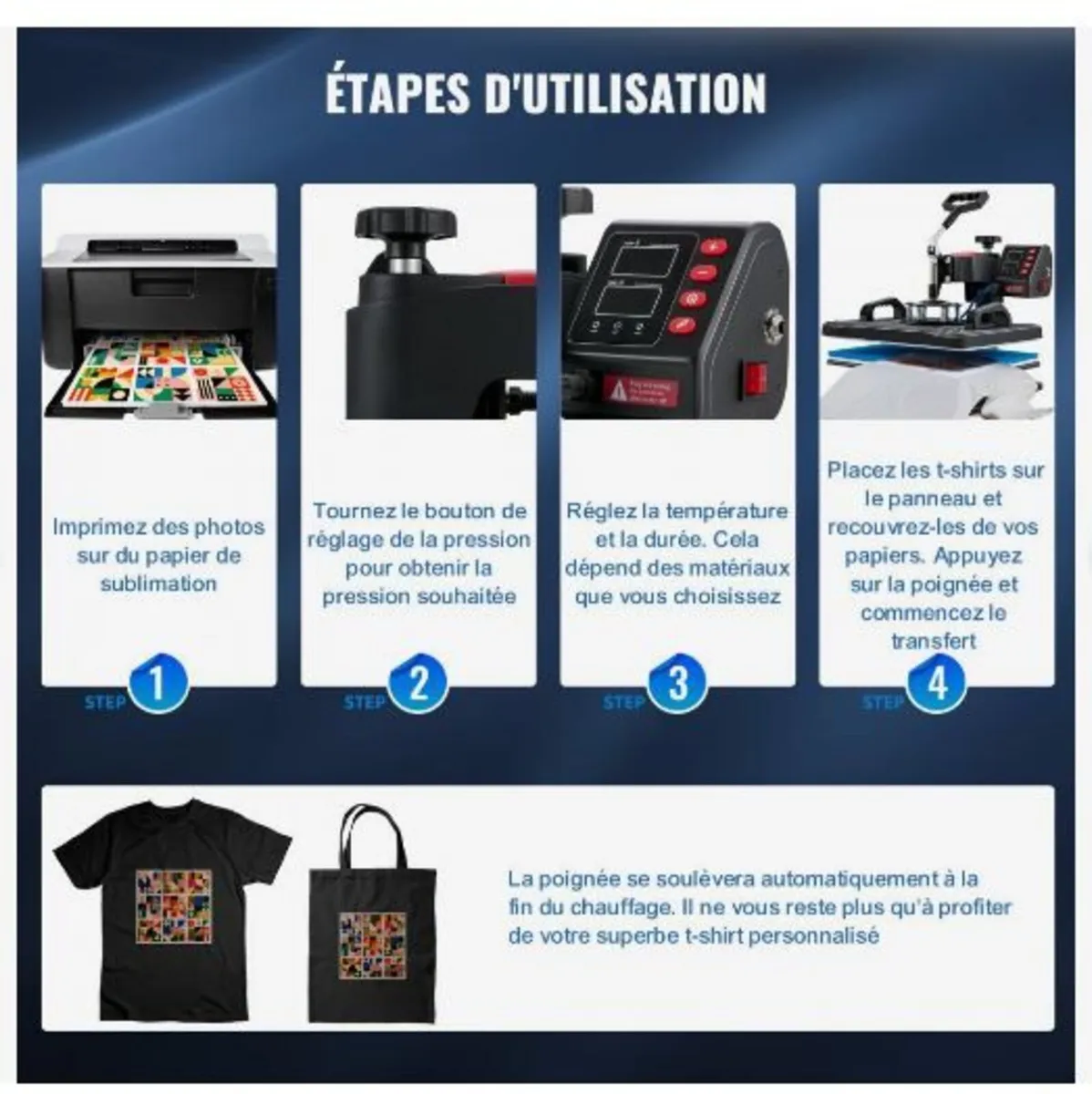 Heat Press, 5 in 1 Heat Press Machine - Image 4