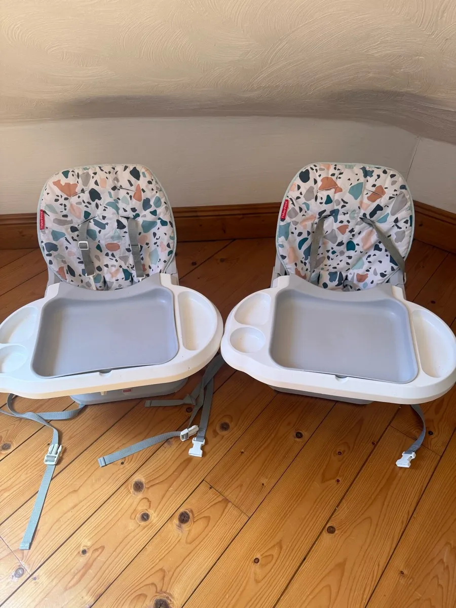Fisher price space saver high chairs x2 - Image 1